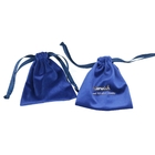 Bolsa azul real de la joyería del ante de los 8x10cm, bolsos del regalo del lazo de la organza del SGS